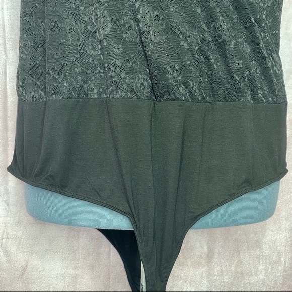 Torrid Black Surplice Strappy Mesh Lace Bodysuit NWT Sizes 4X & 5X - Picture 5 of 17